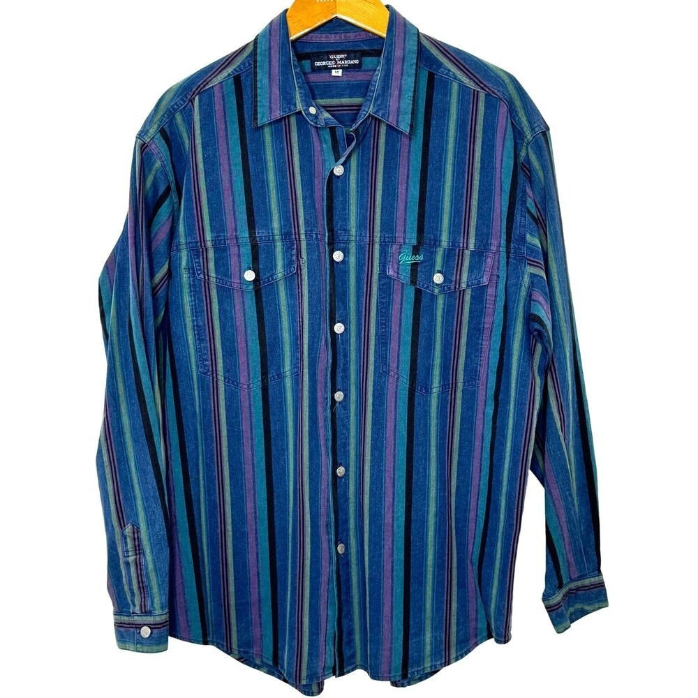 Vintage Guess by Marciano button front denim shirt‎